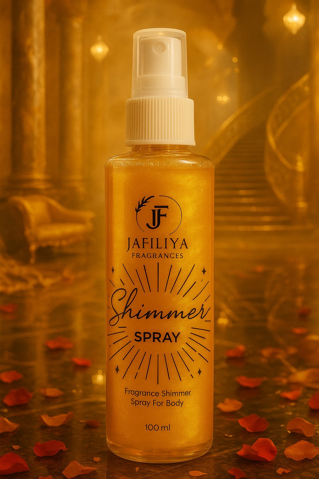 Golden Shimmer Mist 100ml – Luxurious Sparkling Body Mist for Radiant Glow