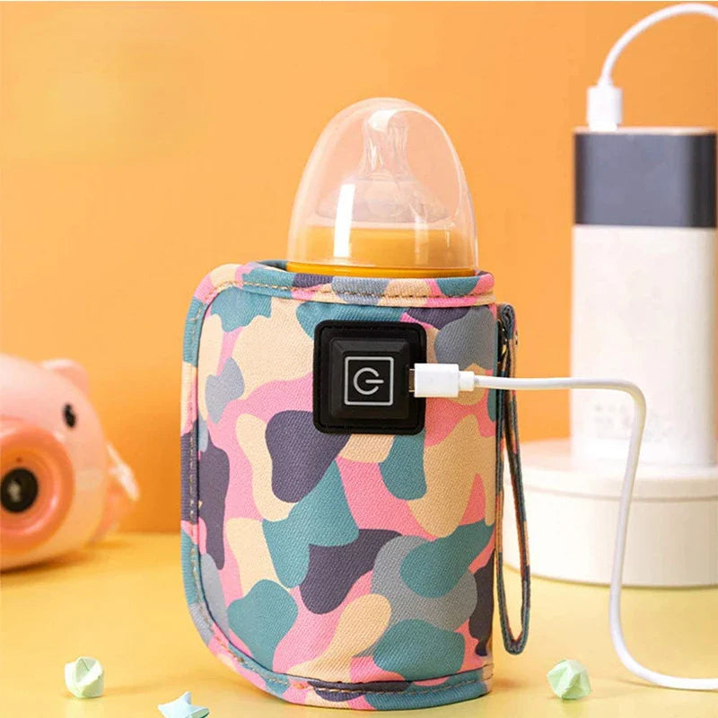 USB Milk Warmer Bag - On The Go Bottle Warmer with USB Cable